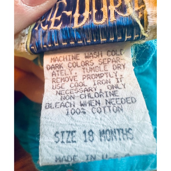 Vintage‎ Okie Doke Boys Girls Lion Applique Overalls, 18 Months, USA - Picture 6 of 6